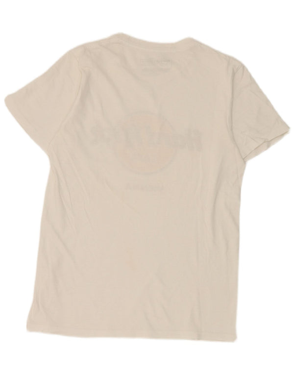 Męski T-shirt z grafiką Hard Rock Cafe Vienna, mały, biały, bawełniany