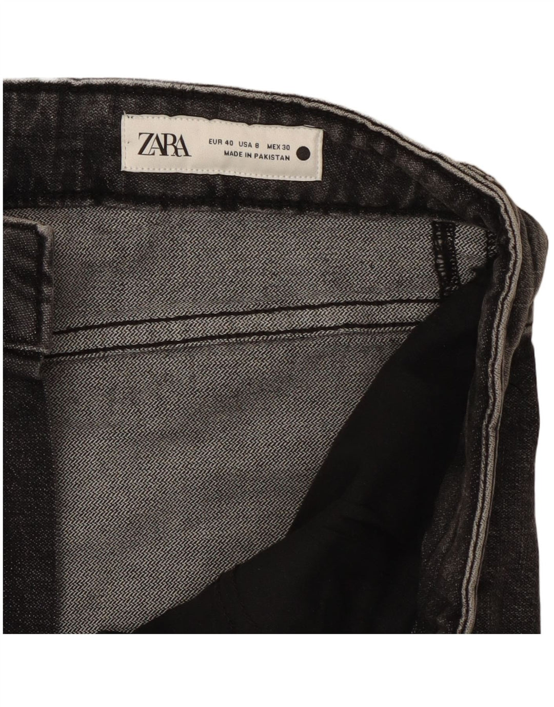 Damskie proste dżinsy Zara EU 40 Medium W30 L26 Szare