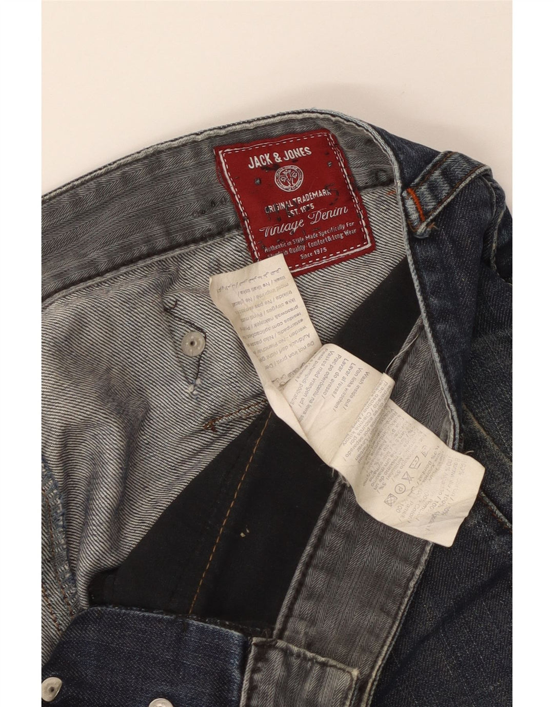 JACK & JONES Męskie proste dżinsy W36 L29 Niebieskie, bawełniane