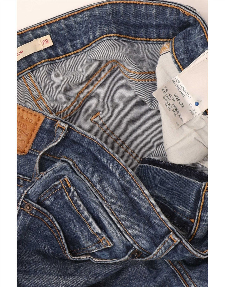 Damskie jeansy Levi's 712 Slim W28 L32 Niebieski Lyocell