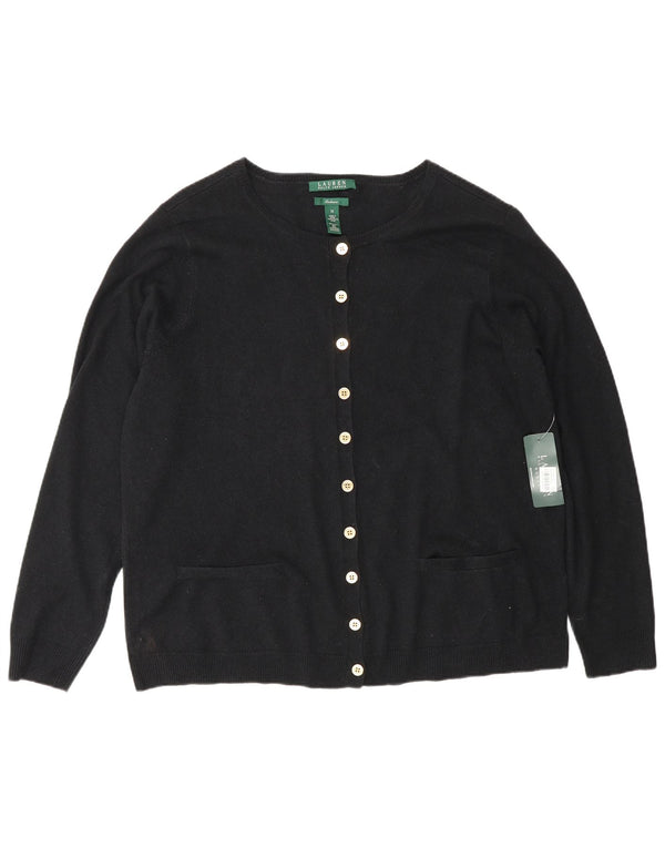 Sweter damski Ralph Lauren UK 18 XL, czarny jedwab