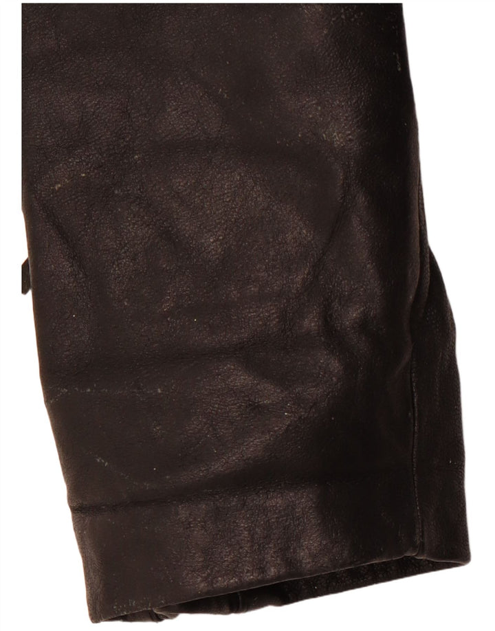 Damska skórzana kurtka motocyklowa VINTAGE UK 14, średnia czarna skóra