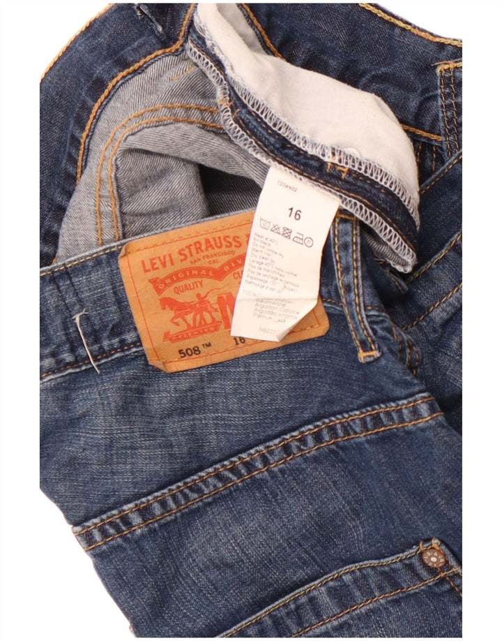 Dziewczęce LEVI'S 508 Regularne spodenki jeansowe 15-16 lat W26 Niebieska bawełna