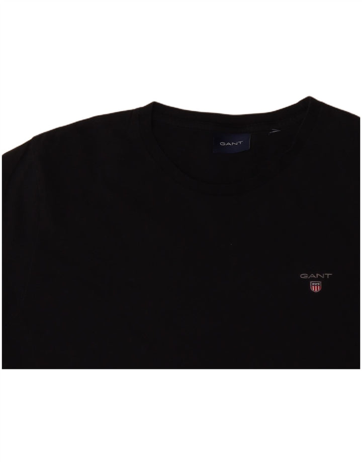 T-shirt męski GANT, średni, granatowy, bawełniany