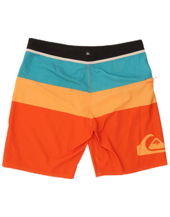 Męskie spodenki kąpielowe Quiksilver, duży, wielokolorowy poliester z blokami kolorów