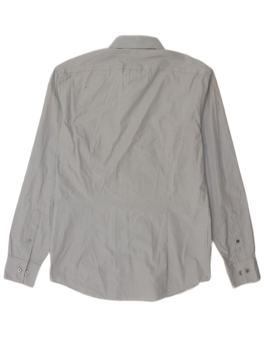 Męska koszula Calvin Klein Slim Fit, rozmiar 39 15 1/2, średnia szara bawełna w kratkę