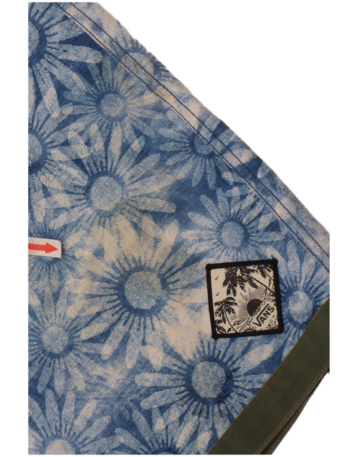 Męskie spodenki kąpielowe Vans, duże, niebieskie, z poliestru w kwiaty