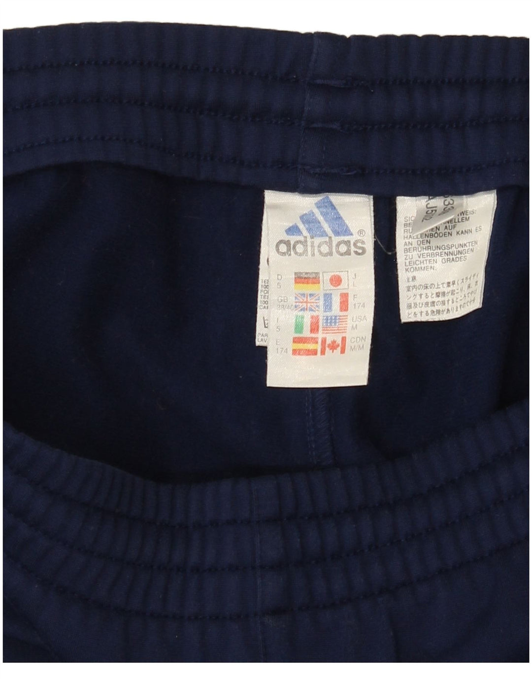 Męskie spodnie dresowe Adidas UK 38/40 Średni granatowy poliester