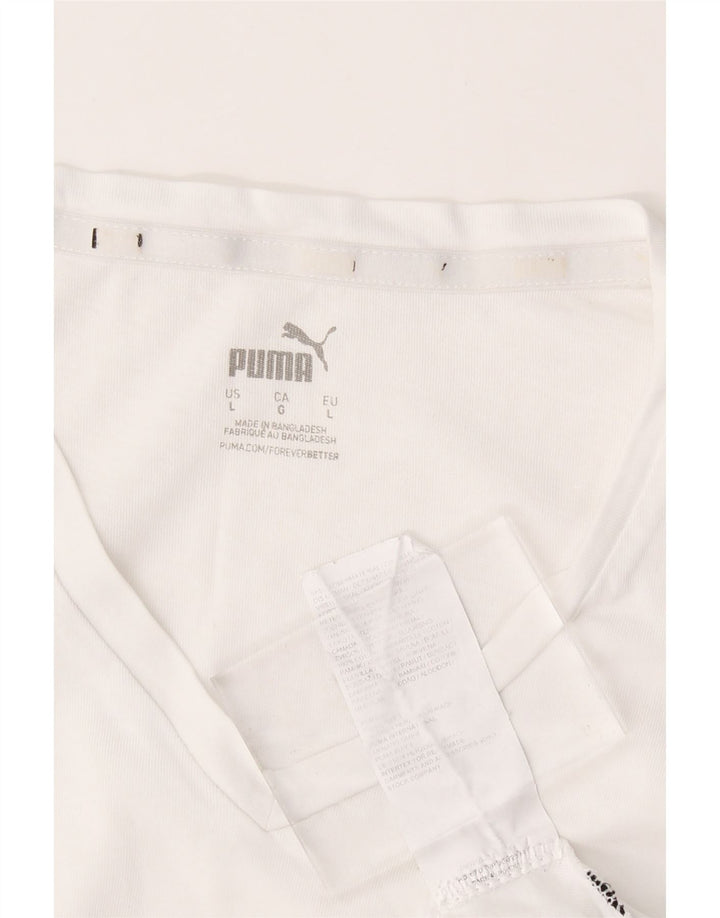 PUMA Mens T-Shirt Top Large White Cotton Vintage Puma and Second-Hand Puma from Messina Hembry 