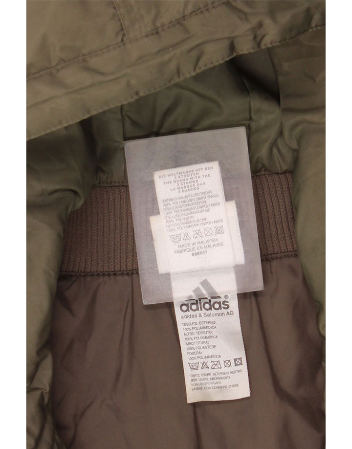 Chłopięca kurtka wiatrówka Adidas z kapturem 15-16 lat Khaki, poliamid