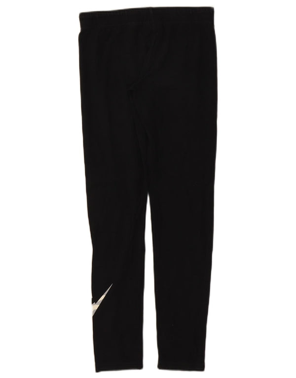 Legginsy dziewczęce Nike o obcisłym kroju z grafiką 13-14 lat XL, czarne