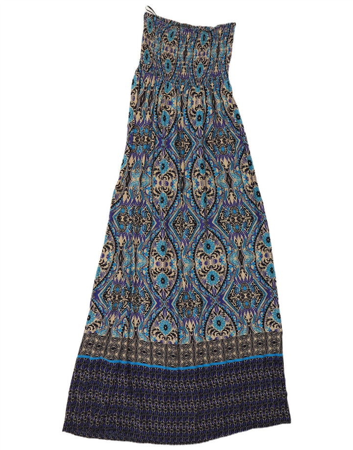 Damska sukienka maxi bez ramiączek Monsoon UK 8, mała, wielokolorowa paisley