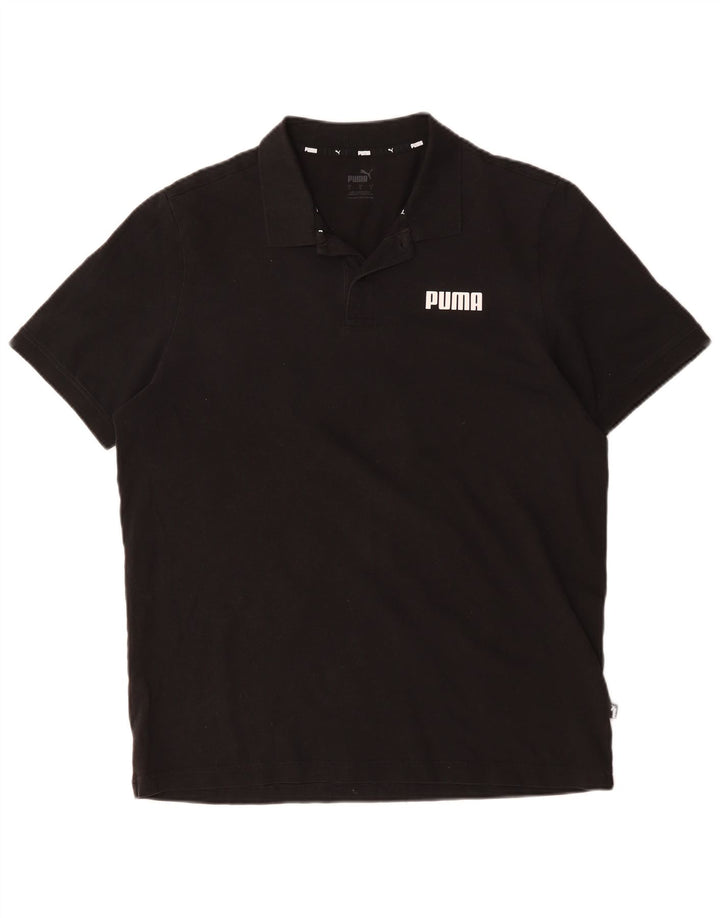 Męska koszulka polo PUMA, duża, czarna, bawełniana