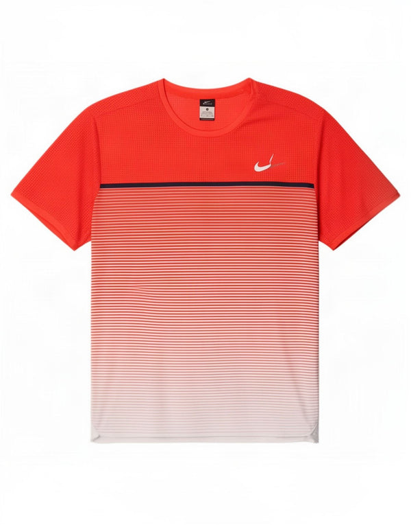 Męski T-shirt Nike Dri Fit Top XL, czerwony, prążkowany poliester