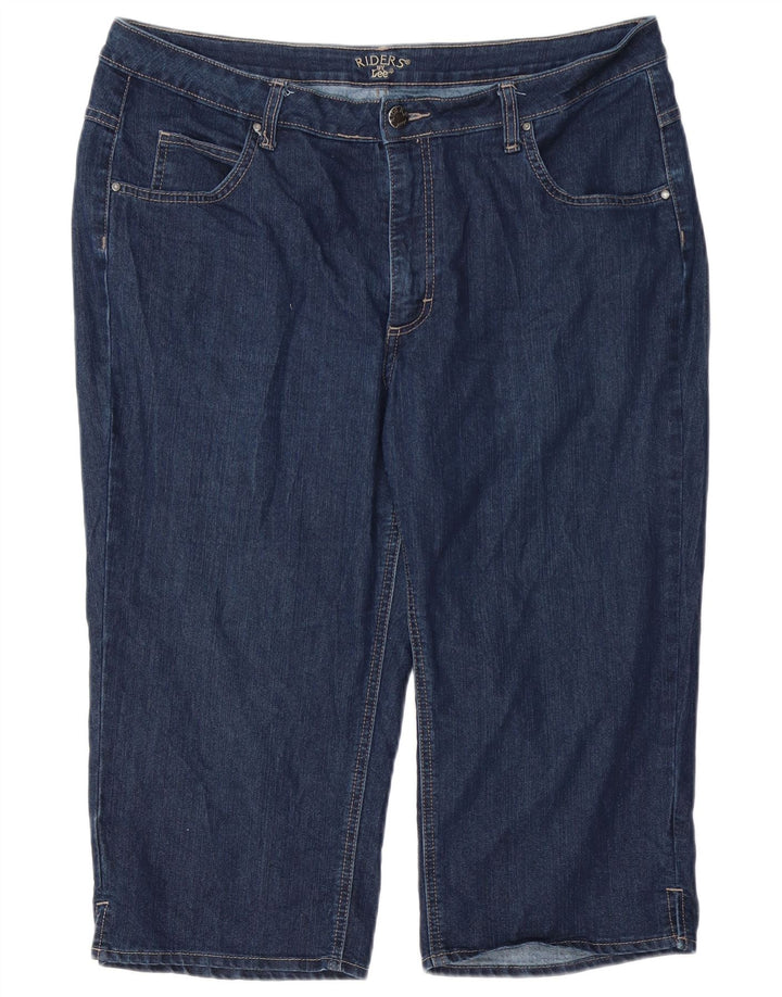 Damskie jeansy Capri LEE Riders W38 L19 granatowe