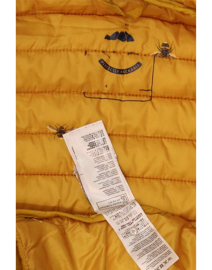 Damska ocieplana kurtka z kapturem Joules UK 14, średni żółty poliamid