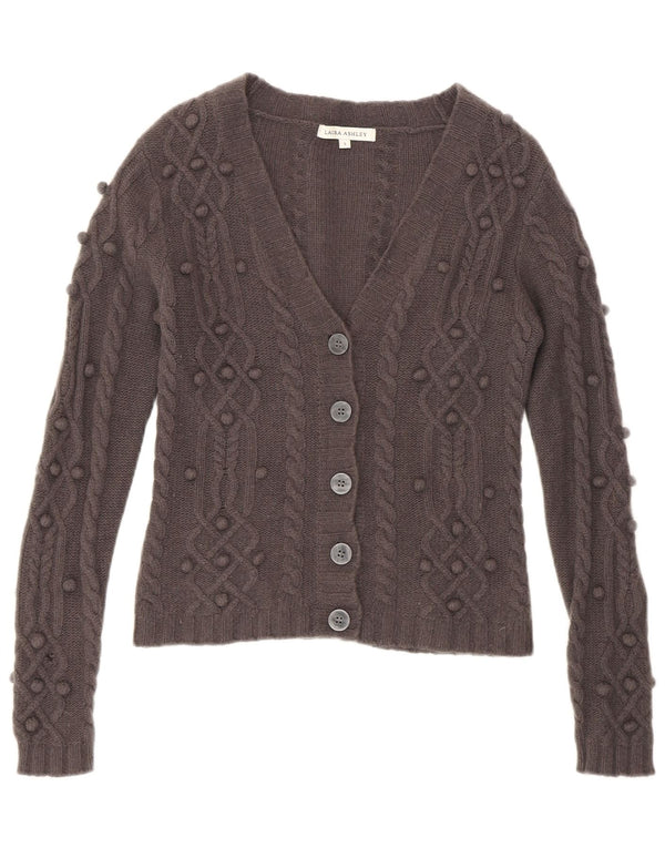 Sweter damski Laura Ashley Crop Cardigan UK 10 Small Grey Lambswool