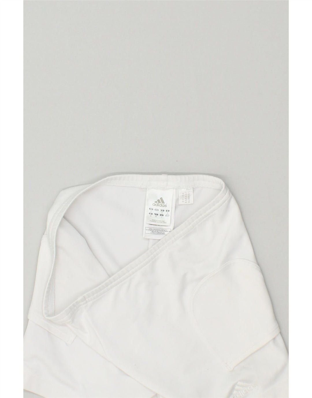 ADIDAS Womens Sport Shorts UK 12 Medium White Polyester | Vintage Adidas | Thrift | Second-Hand Adidas | Used Clothing | Messina Hembry 