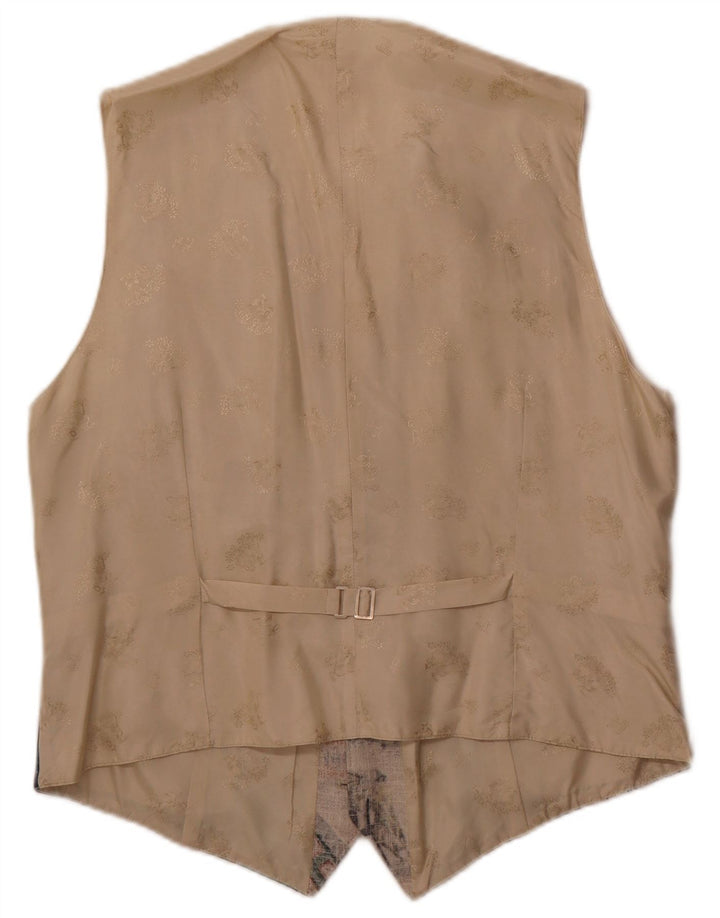 Męska kamizelka z grafiką Julius Lang IT 54 XL Beżowa patchworkowa wiskoza