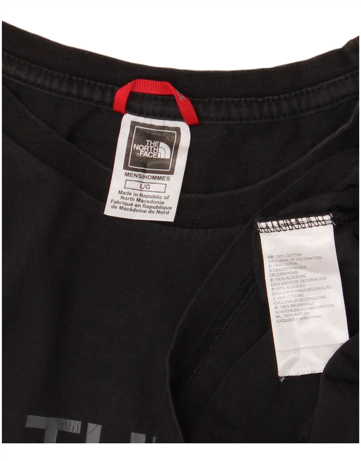 Męski T-shirt z grafiką The North Face, duży, czarny, bawełniany