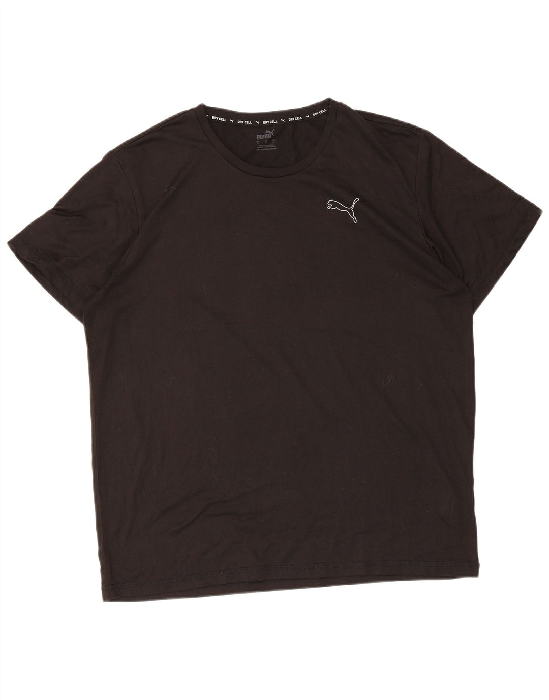 Puma Mens T-Shirt Top Large Black Polyester