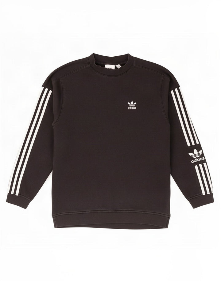 Adidas Męska bluza z grafiką, mała, czarna, bawełniana
