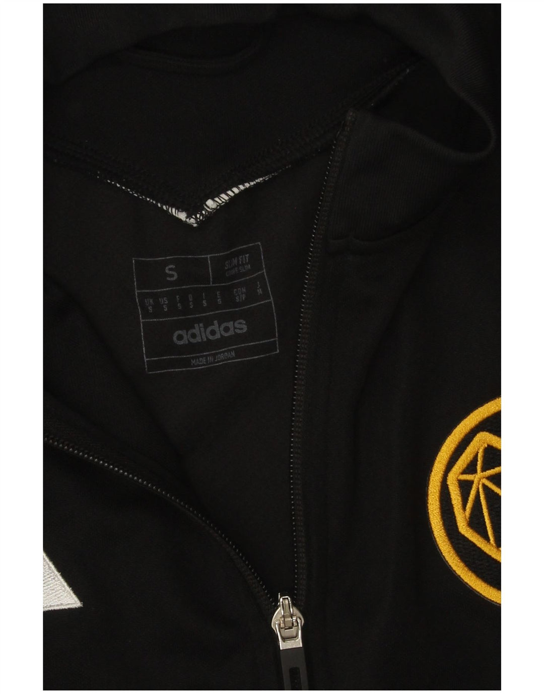 Adidas Męski Aeroready Slim Fit Dres Top Kurtka Mały Czarny Poliester