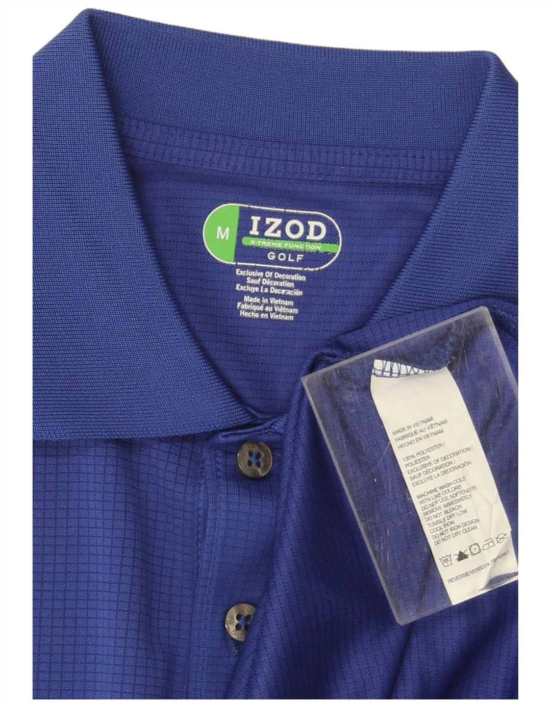 Męska koszulka polo Izod, średni niebieski, poliester