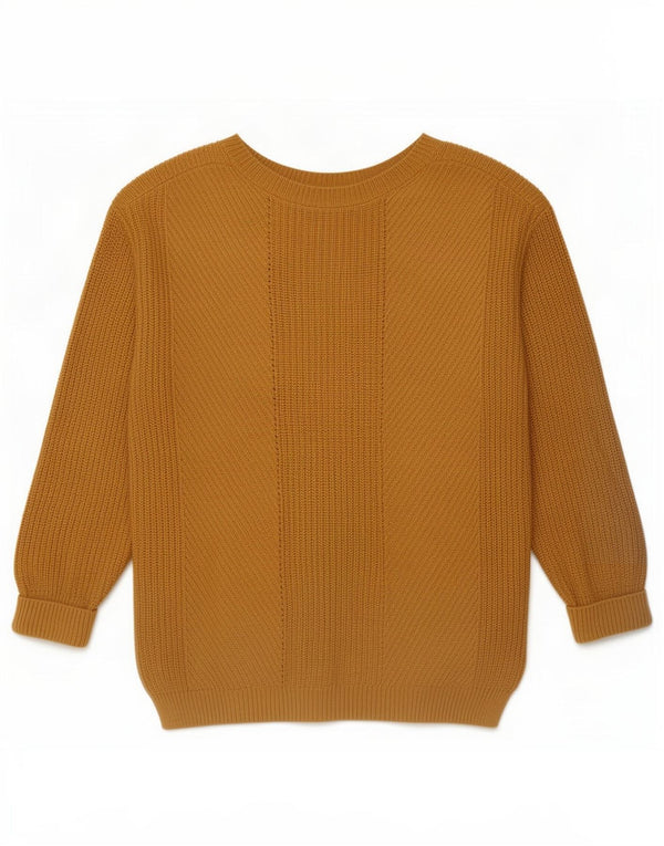 Marks & Spencer Damski sweter z dekoltem w łódkę, UK 14, średni żółty, bawełniany