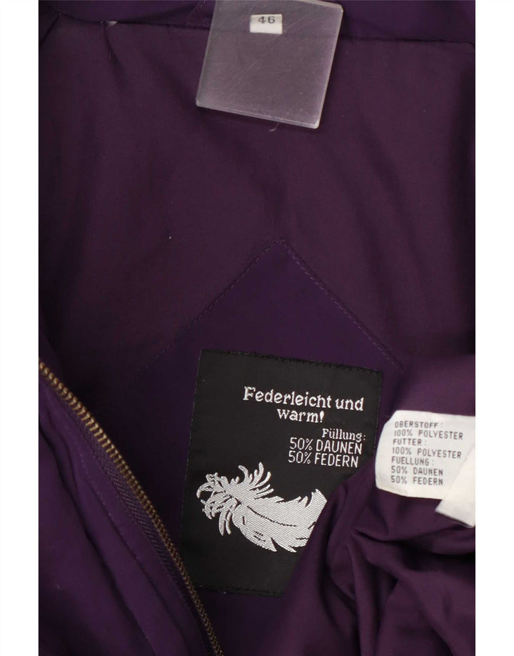 Vintage damski płaszcz oversize z podszewką EU 46 XL, fioletowy poliester