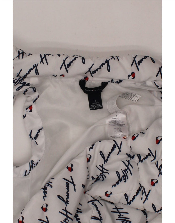 TOMMY HILFIGER Dziewczęca wyściełana kamizelka z grafiką 3-4 lata, biały poliester