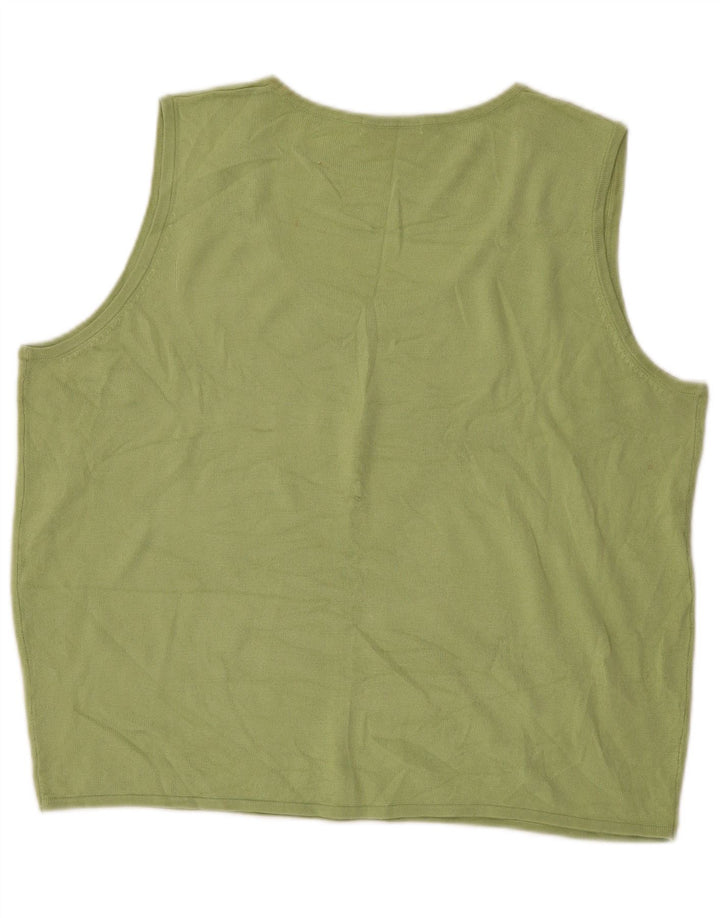 MARKS & SPENCER Damski podkoszulek z kamizelką oversize UK 18 XL Zielony