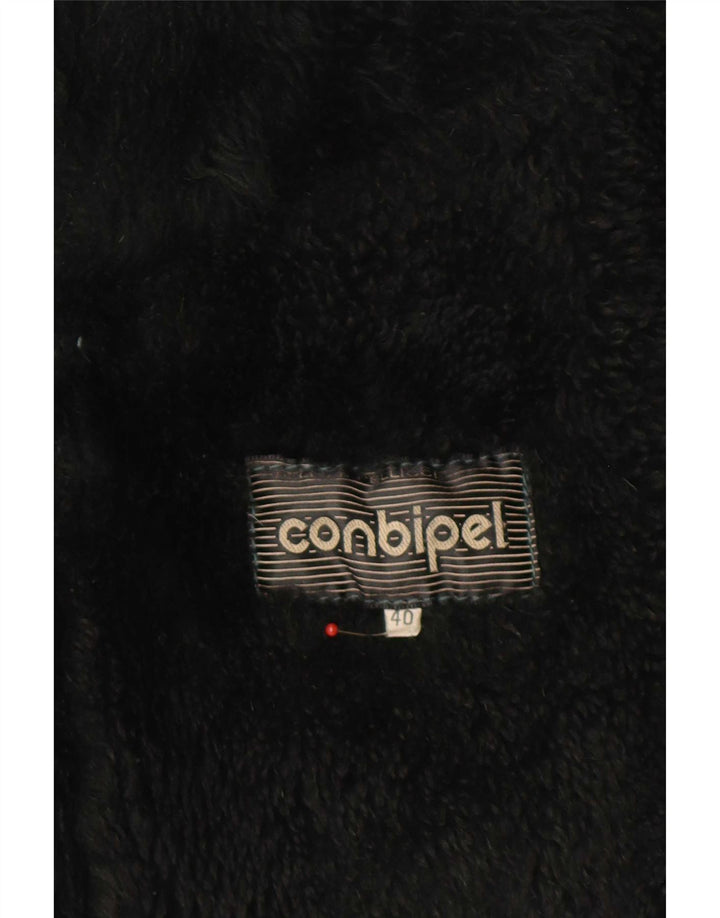 Damska kurtka oversize Conbipel Shearling IT 40 w małych zielonych blokach kolorów