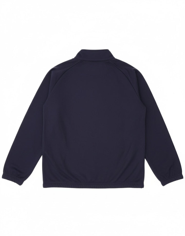 KAPPA Boys Zip Neck Pullover Tracksuit Top 13-14 Years Navy Blue Polyester