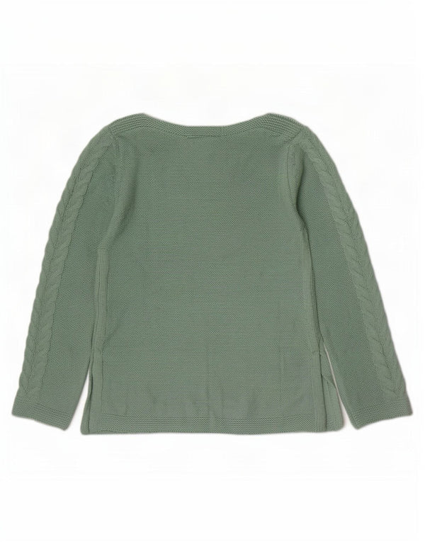 Sweter damski Oasis z dekoltem w łódkę UK 16, duży, zielony, akrylowy