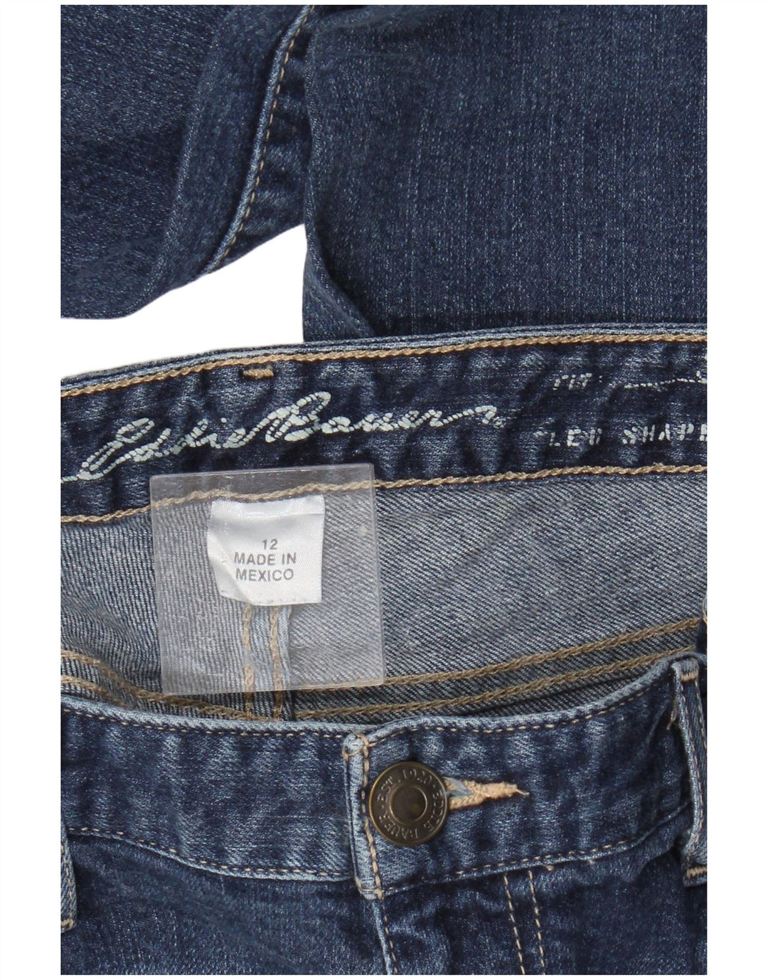 Dżinsy EDDIE BAUER Damskie lekko zakrzywione Bootcut US 12 Large W34 L29 Niebieskie