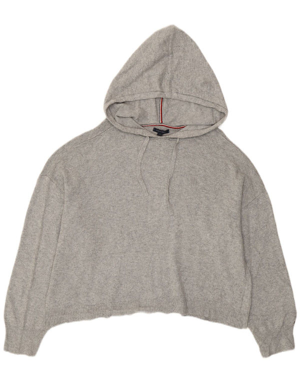 Damski sweter oversize z kapturem Tommy Hilfiger UK 18 XL, szara bawełna