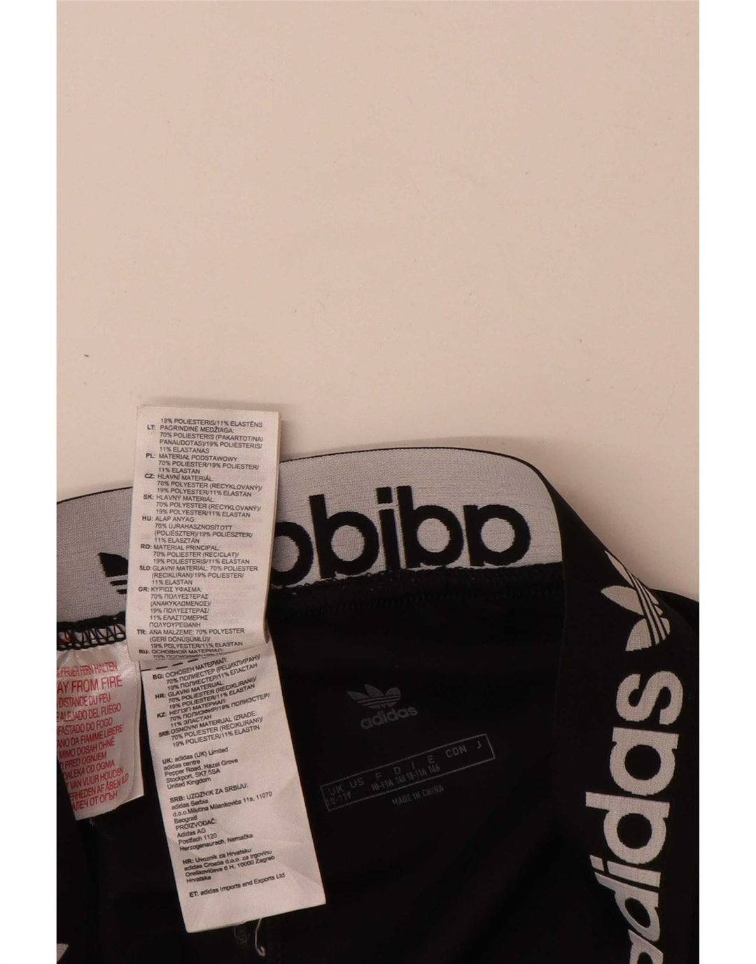 Legginsy dziewczęce Adidas z grafiką 11-12 lat, czarny poliester