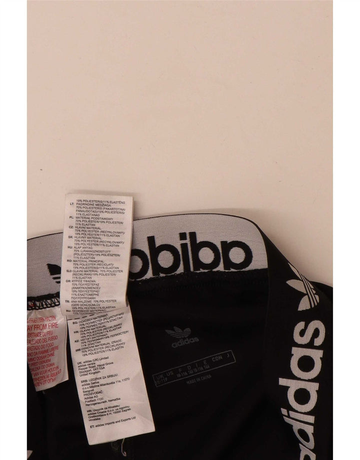 Legginsy dziewczęce Adidas z grafiką 11-12 lat, czarny poliester