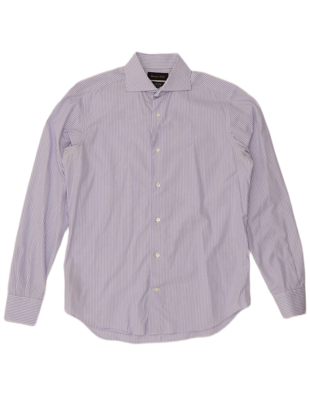 Koszula męska MASSIMO DUTTI, rozmiar 15 38, bawełniana w ciemnoniebieskie prążki