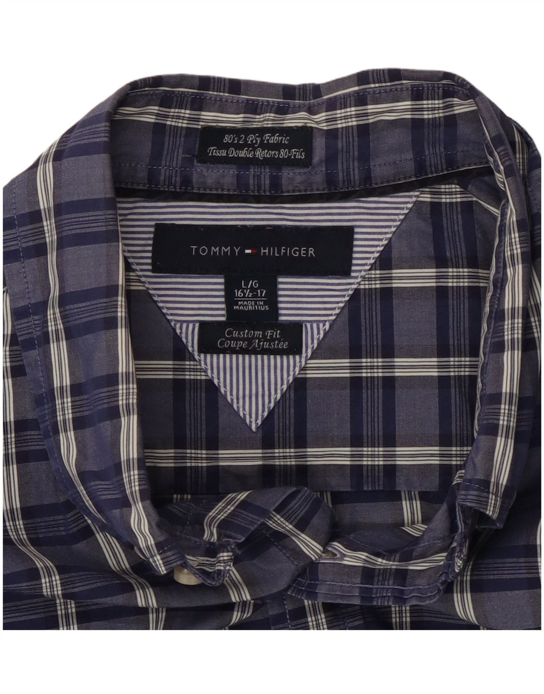 Koszula męska TOMMY HILFIGER o dopasowanym kroju, rozmiar 16 1/2, duża niebieska kratka