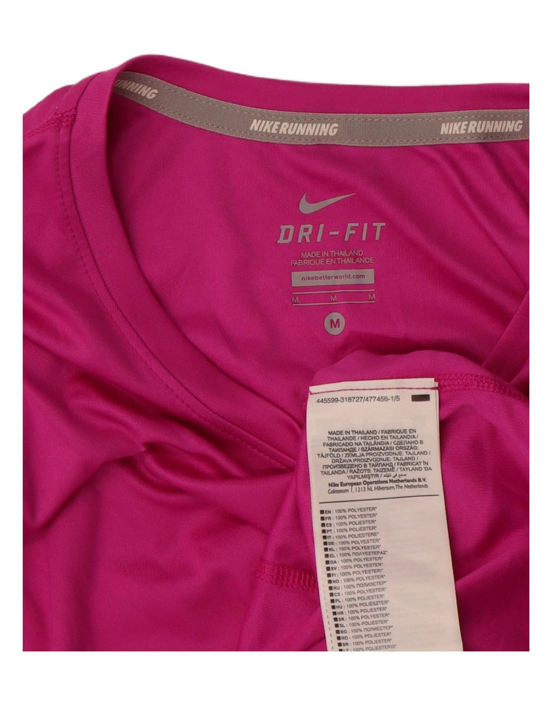 Damska koszulka Nike Dri Fit z długim rękawem, UK 14, średni różowy poliester
