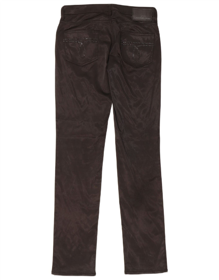 Damskie spodnie typu slim casual CALVIN KLEIN W29 L34 Czarny poliester