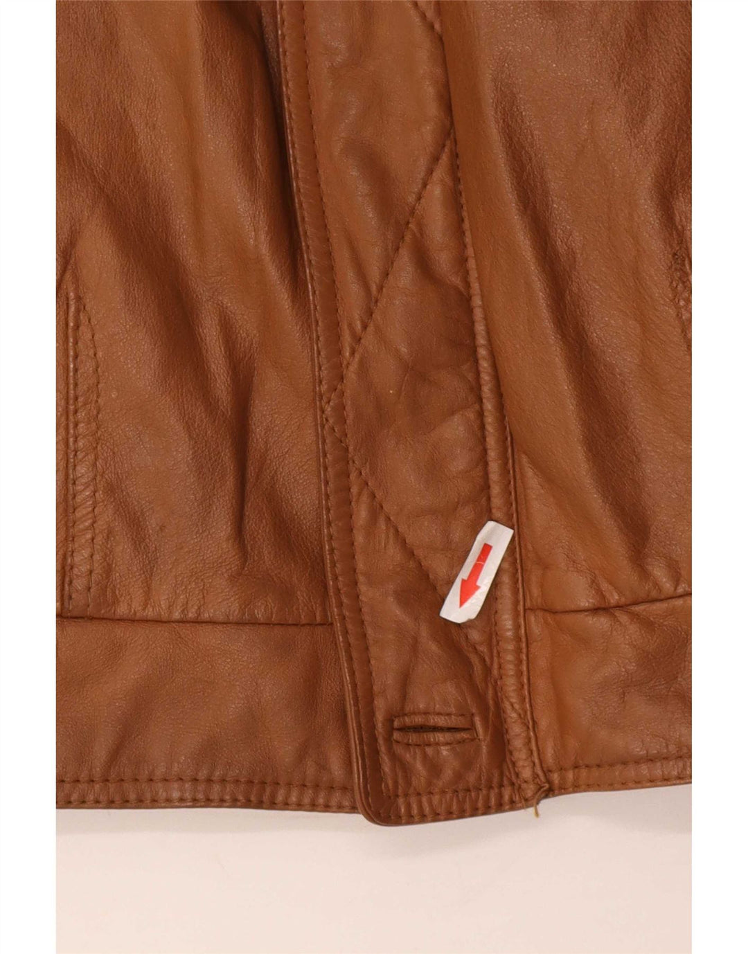 Vintage męska kurtka skórzana IT 54 2XL beżowa