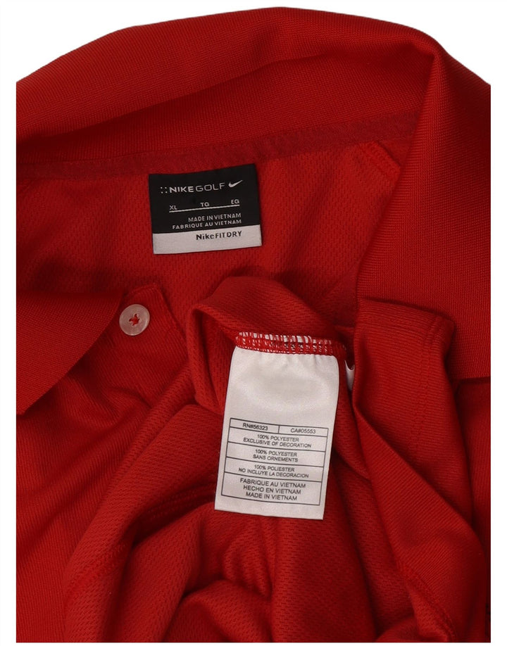 Męska koszulka polo Nike XL, czerwona, poliestrowa