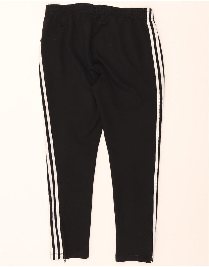 Męskie spodnie dresowe ADIDAS UK 14, duże, czarne, poliestrowe