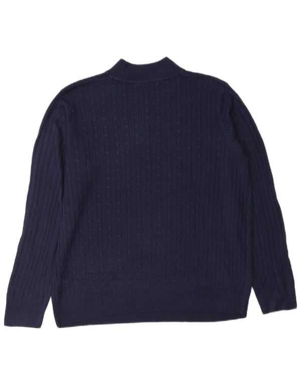 Marks & Spencer Damski sweter z golfem, UK 18 XL, granatowy