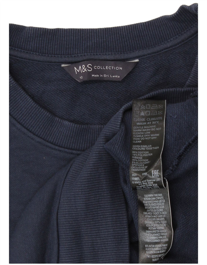 Damska bluza dresowa Marks & Spencer UK 12, średnia, granatowa, bawełniana