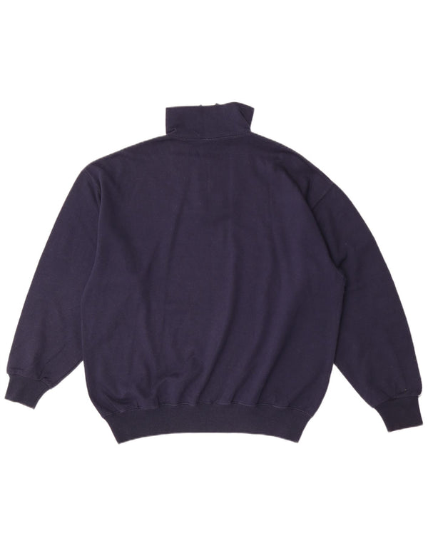 Męska bluza Asics z grafiką i zamkiem błyskawicznym XL, granatowa, z blokami kolorów