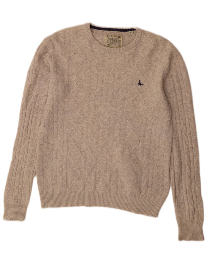 Męski sweter z okrągłym dekoltem Jack Wills, średnioszary